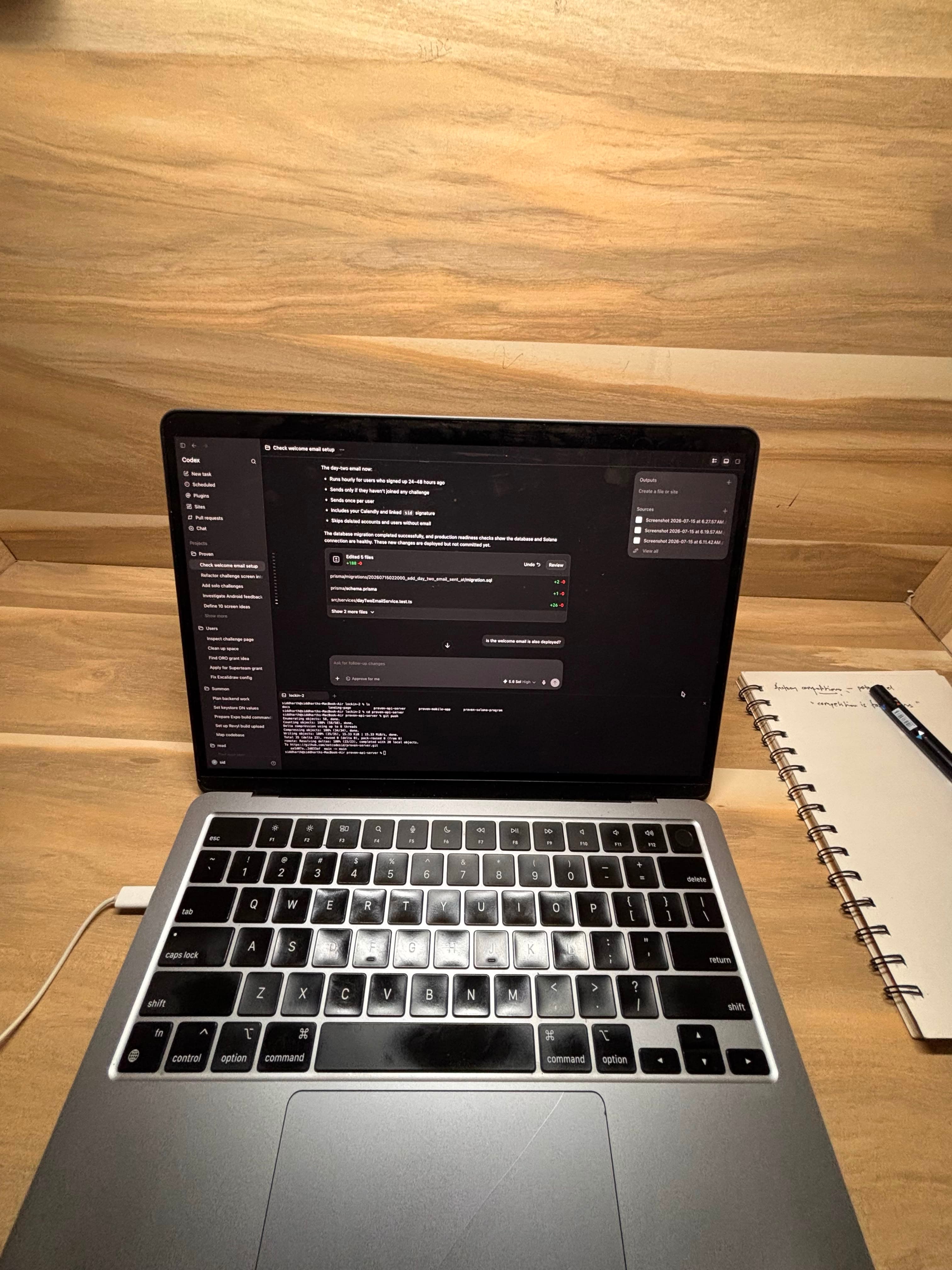 building proven from a laptop